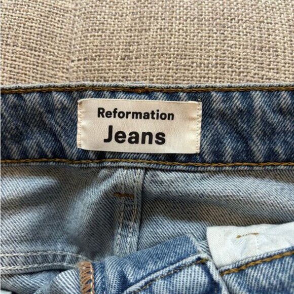 Reformation Jackie Ultra High Waist Wide Leg Jeans In Marion - Picture 4 of 5